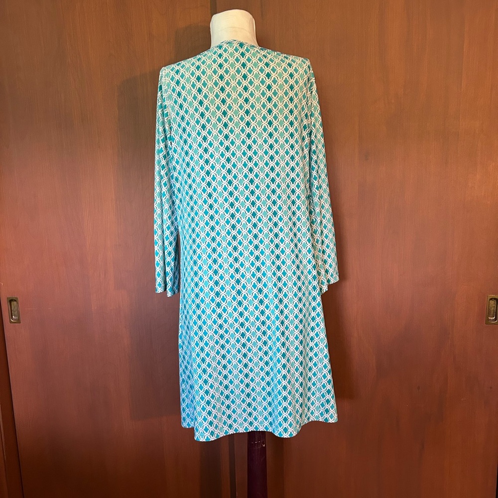 Cabana Life aqua Long Sleeve Sheath Dress - Picture 3 of 5